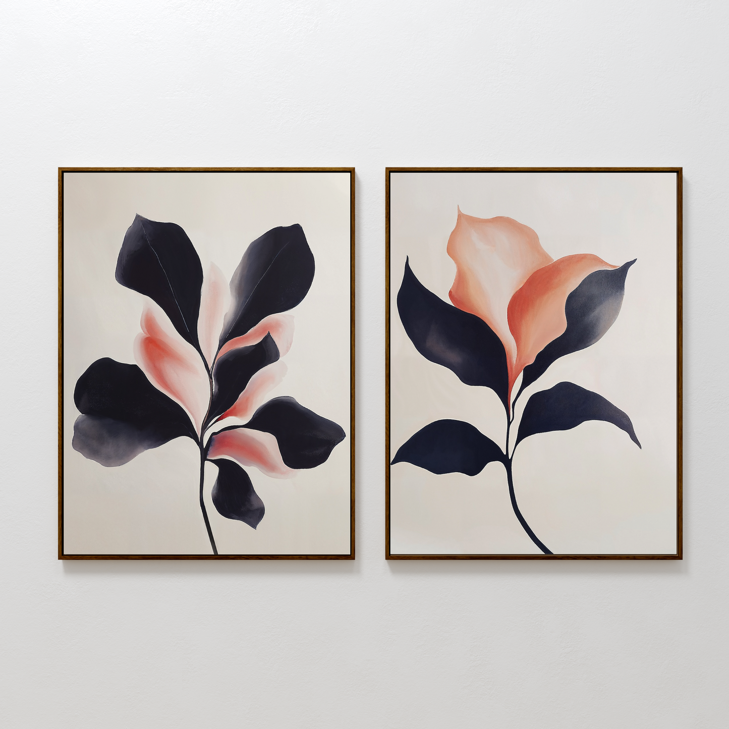 Elegant Blush Floral Oil Painting Set for Chic Home Decor