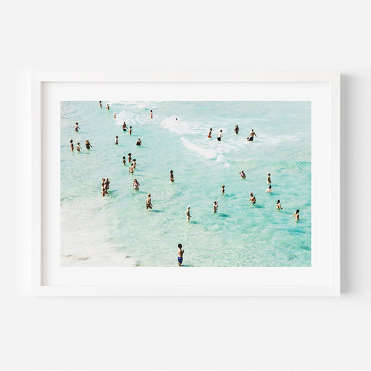 Vibrant Summer at Bondi Beach: People Enjoying the Aqua Waves