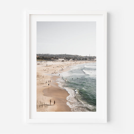 Serene Bondi Beach Walk with Gentle Waves and Sunlit Sands