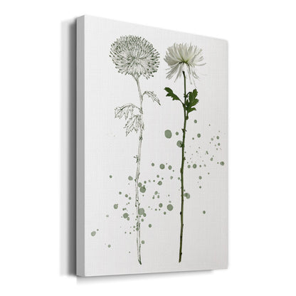 Elegant Floral Oil Painting with Green Accents for Modern Home Decor