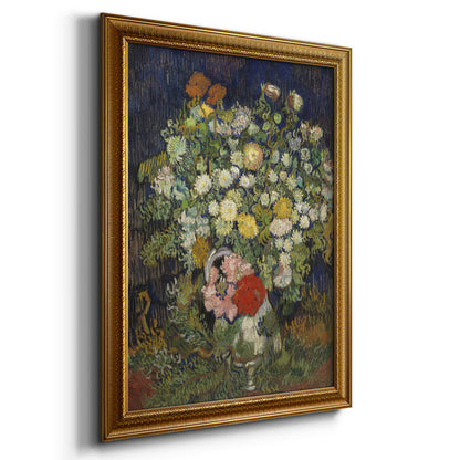 Vibrant Flower Bouquet in Elegant Vase - Colorful Still Life Oil Painting