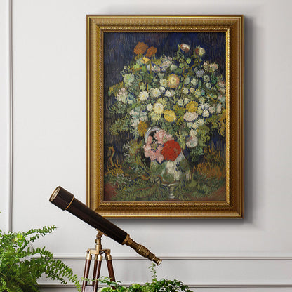 Vibrant Flower Bouquet in Elegant Vase - Colorful Still Life Oil Painting