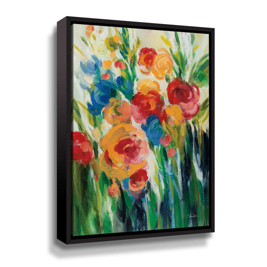 Vibrant Floral Symphony - Colorful Oil Painting of Blooms and Blossoms