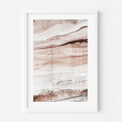 Serene Abstract Landscape Oil Painting of Soft Earth Tones and Gentle Waves