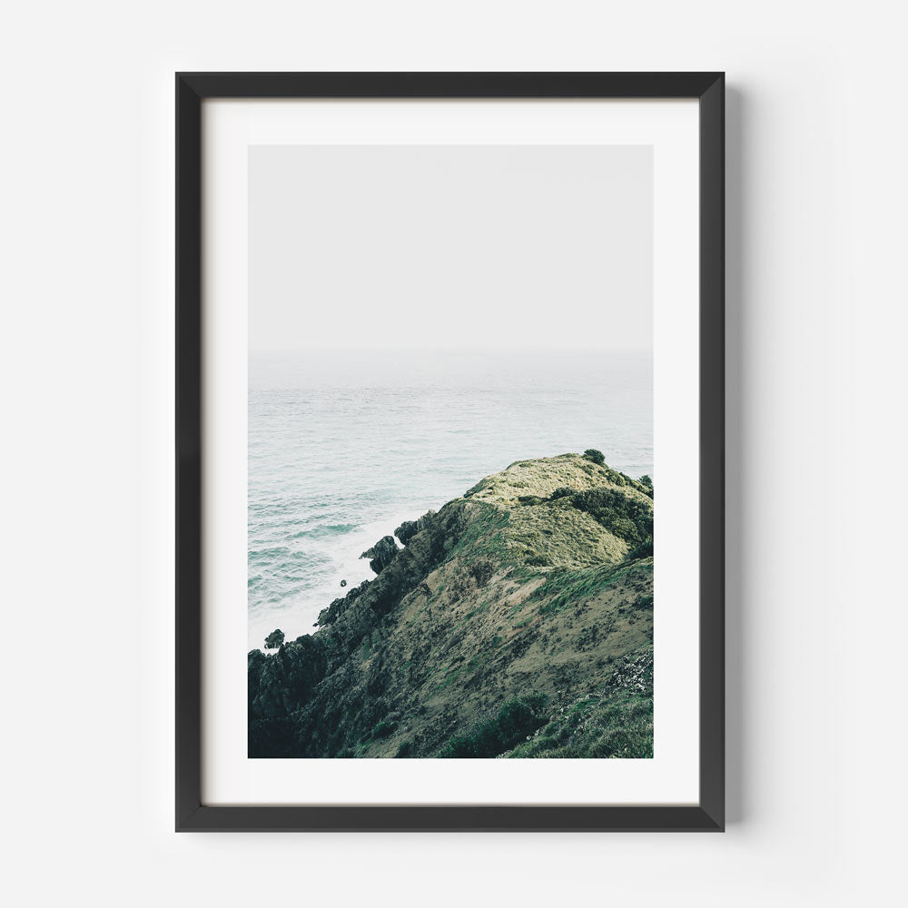 Serene Coastal Landscape Oil Painting of Byron Headland