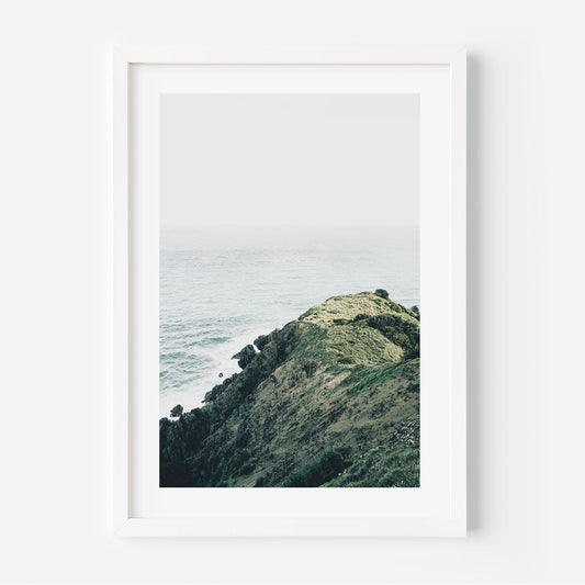 Serene Coastal Landscape Oil Painting of Byron Headland