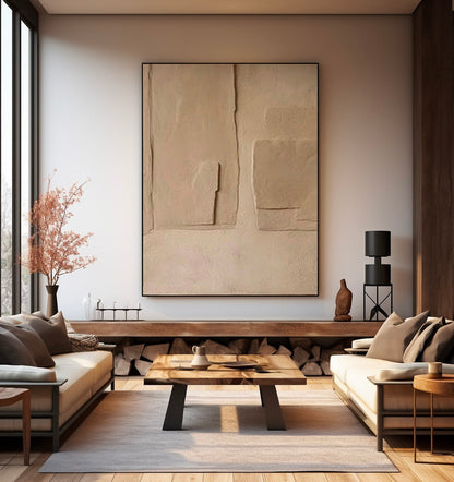 Elegant Minimalist Abstract Oil Painting for Contemporary Home Decor