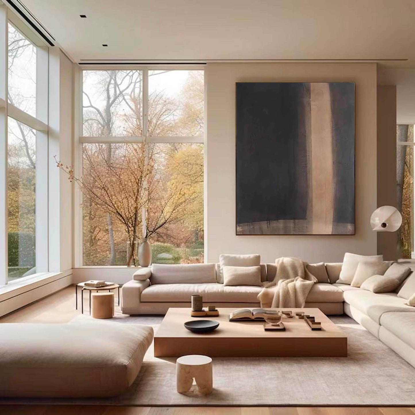Elegant Minimalist Abstract Oil Painting for Modern Home Decor