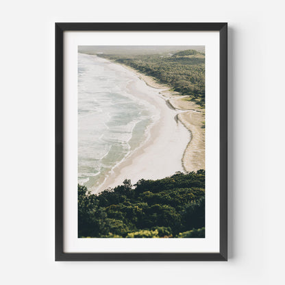 Serene Coastal View of Cape Byron's Beach and Lush Greenery Oil Painting