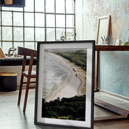 Serene Coastal View of Cape Byron's Beach and Lush Greenery Oil Painting