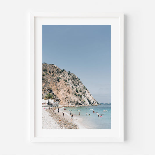 Catalina Beach Serenity - Coastal Oil Painting of Peaceful Shoreline and Gentle Waves