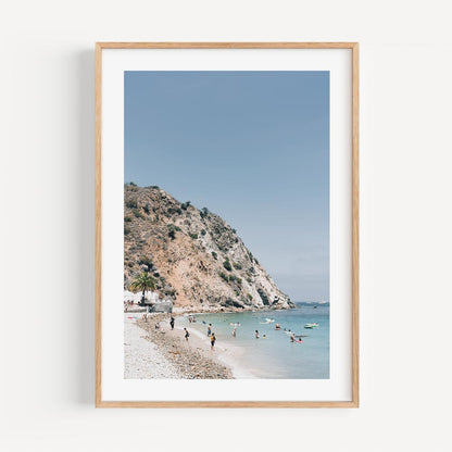 Catalina Beach Serenity - Coastal Oil Painting of Peaceful Shoreline and Gentle Waves