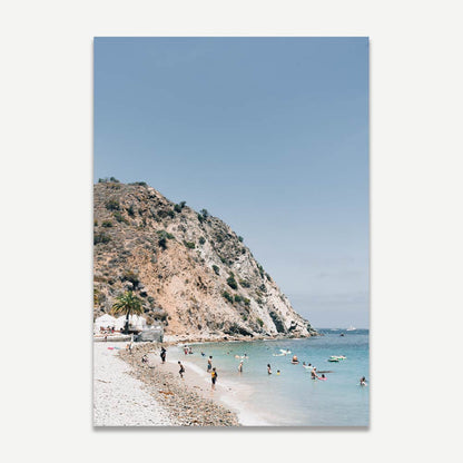 Catalina Beach Serenity - Coastal Oil Painting of Peaceful Shoreline and Gentle Waves