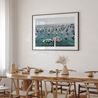 Scenic Catalina Jetty Harbour: Captivating Oil Painting of Boats and Ocean Bliss