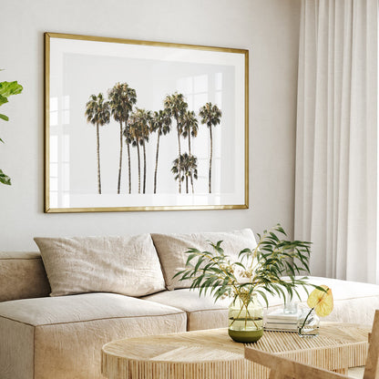 Serene Catalina Palm Trees Oil Painting for Coastal Home Décor
