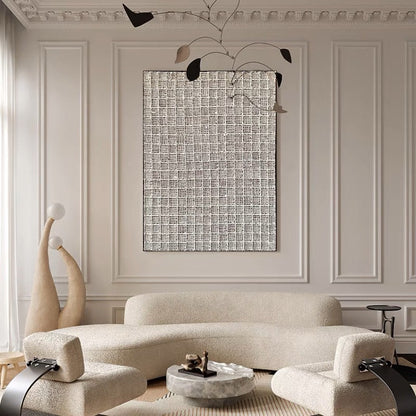 Elegant Abstract Geometry - Modern Oil Painting for Stylish Home Decor