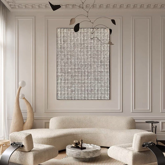 Elegant Abstract Geometry - Modern Oil Painting for Stylish Home Decor