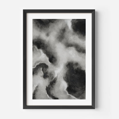 Abstract Gray Clouds Oil Painting for Contemporary Home Decor