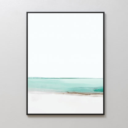 Tranquil Coastal Abstract Oil Painting for Modern Home Decor