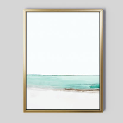 Tranquil Coastal Abstract Oil Painting for Modern Home Decor