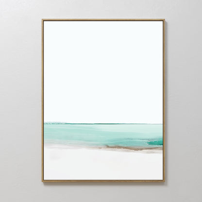 Tranquil Coastal Abstract Oil Painting for Modern Home Decor