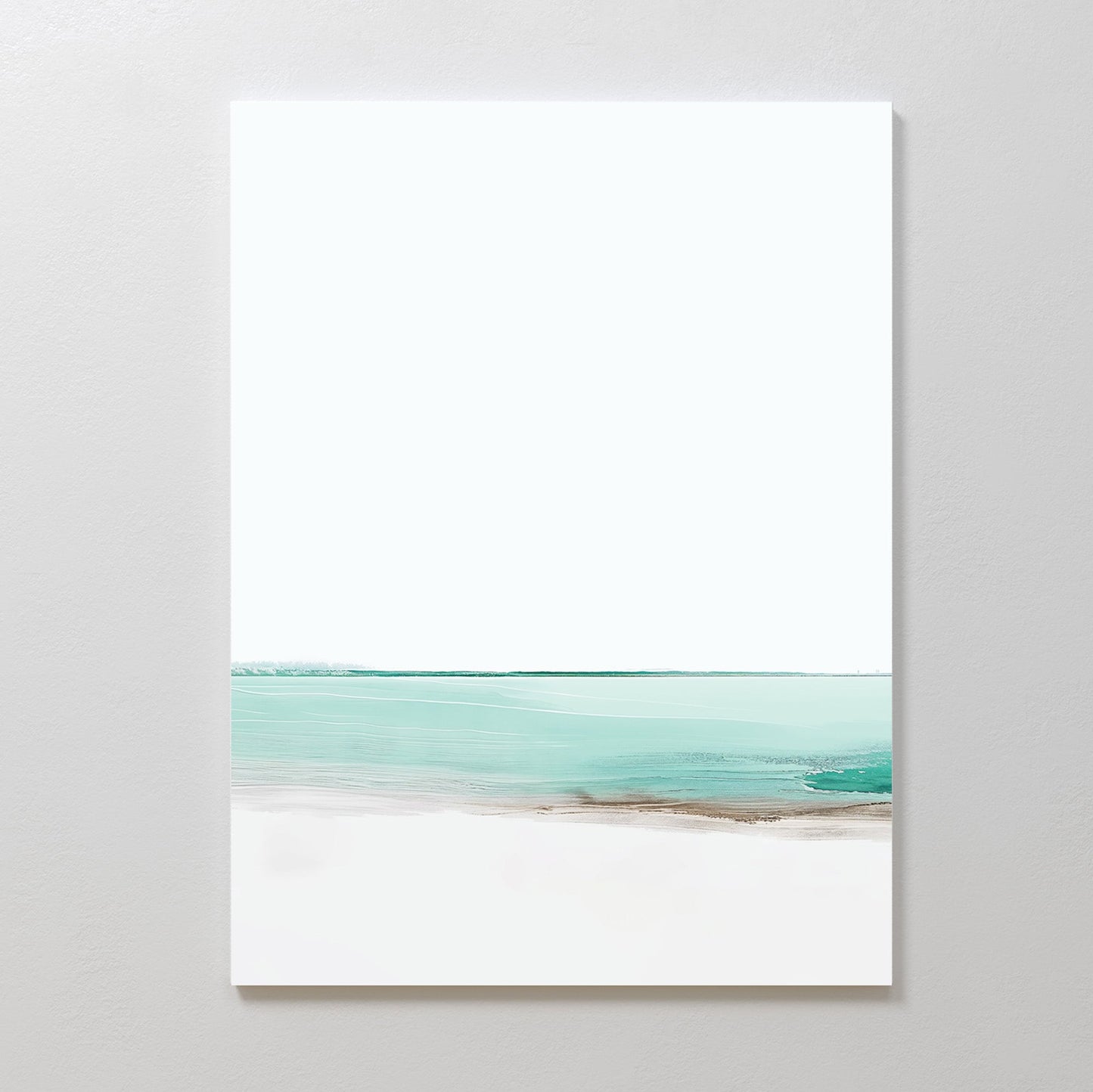 Tranquil Coastal Abstract Oil Painting for Modern Home Decor