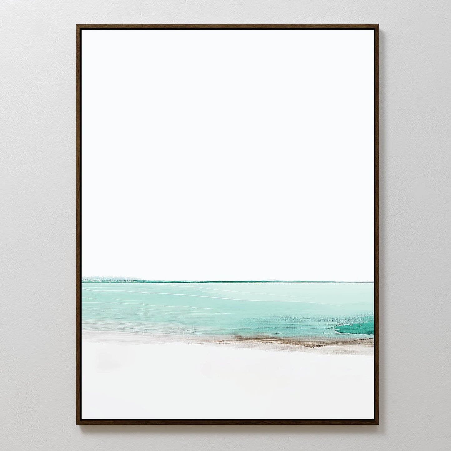 Tranquil Coastal Abstract Oil Painting for Modern Home Decor