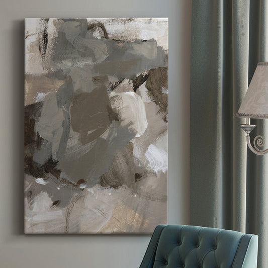 Abstract Coffee-Inspired Oil Painting for Modern Home Decor