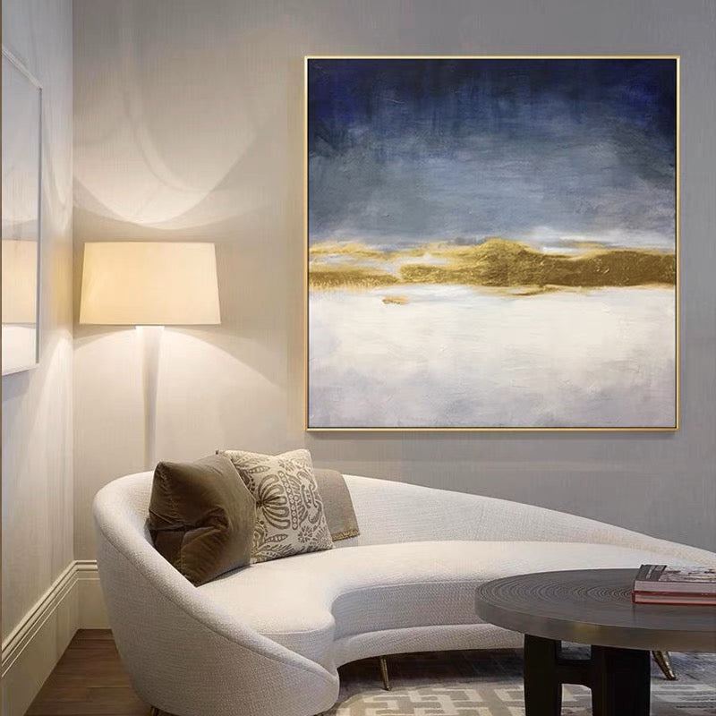 Vibrant Horizon Oil Painting | Modern Abstract Art for Stylish Home Decor