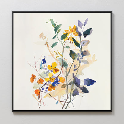 Vibrant Floral Branches Oil Painting for Home and Office Decor