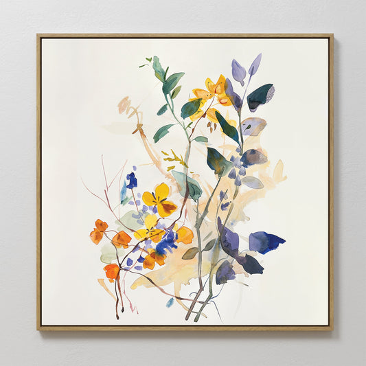 Vibrant Floral Branches Oil Painting for Home and Office Decor