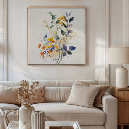 Vibrant Floral Branches Oil Painting for Home and Office Decor