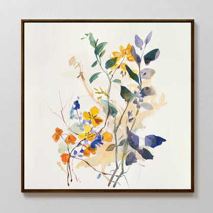 Vibrant Floral Branches Oil Painting for Home and Office Decor