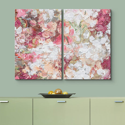 Vibrant Pastel Rose Bouquet Oil Painting - Colorful Floral Art for Home D√©cor
