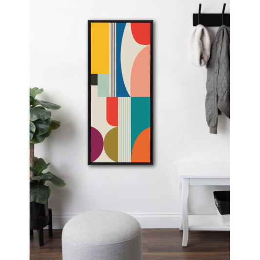 Mid Century Modern Abstract Framed Canvas Art