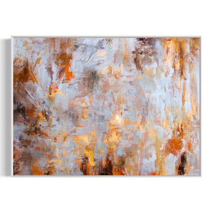 Stunning Abstract Oil Painting of Celestial Colors and Dynamic Movement