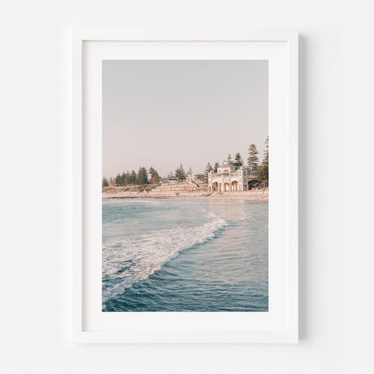 Cottesloe Beach Serenity: Tranquil Coastal Oil Painting for Home Décor