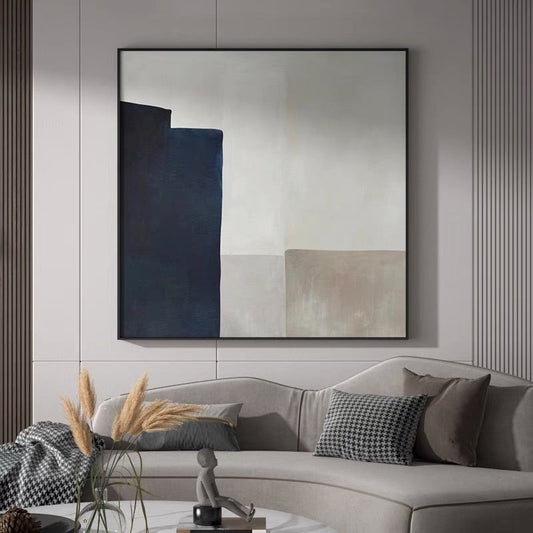 Contemporary Abstract Oil Painting in Neutral Tones for Modern Home Decor