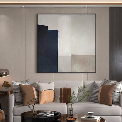 Contemporary Abstract Oil Painting in Neutral Tones for Modern Home Decor