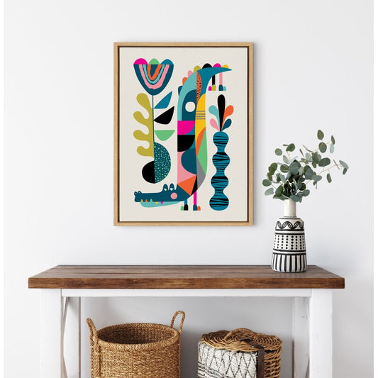 Colorful Crocodile Oil Painting - Modern Art for Stylish Home Decor