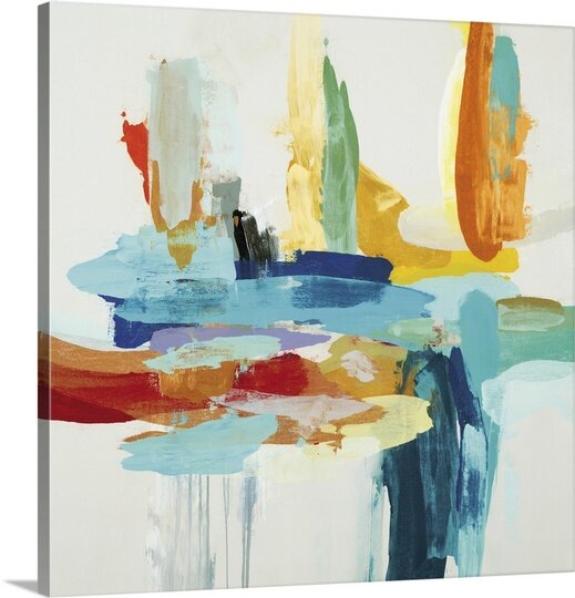 Abstract Colorful Fluidity Painting