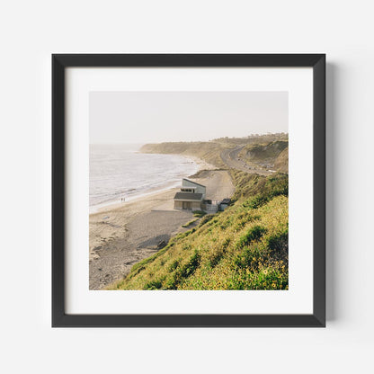 Serene Coastal Escape: Scenic Oil Painting of Crystal Cove Beach