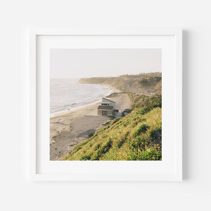Serene Coastal Escape: Scenic Oil Painting of Crystal Cove Beach