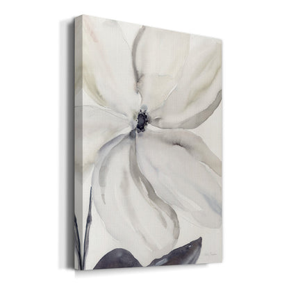 Elegant White Floral Oil Painting for Serene Home Decor