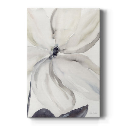Elegant White Floral Oil Painting for Serene Home Decor