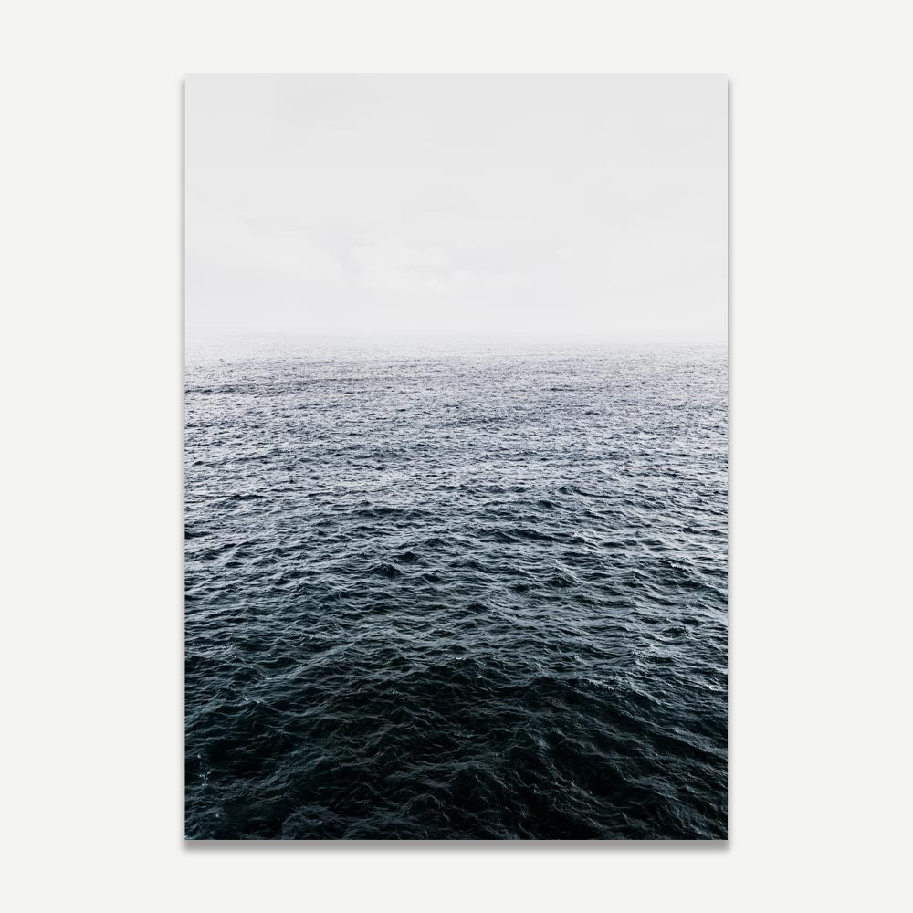 Serene Deep Ocean Waves - Tranquil Oil Painting for Coastal Home Decor
