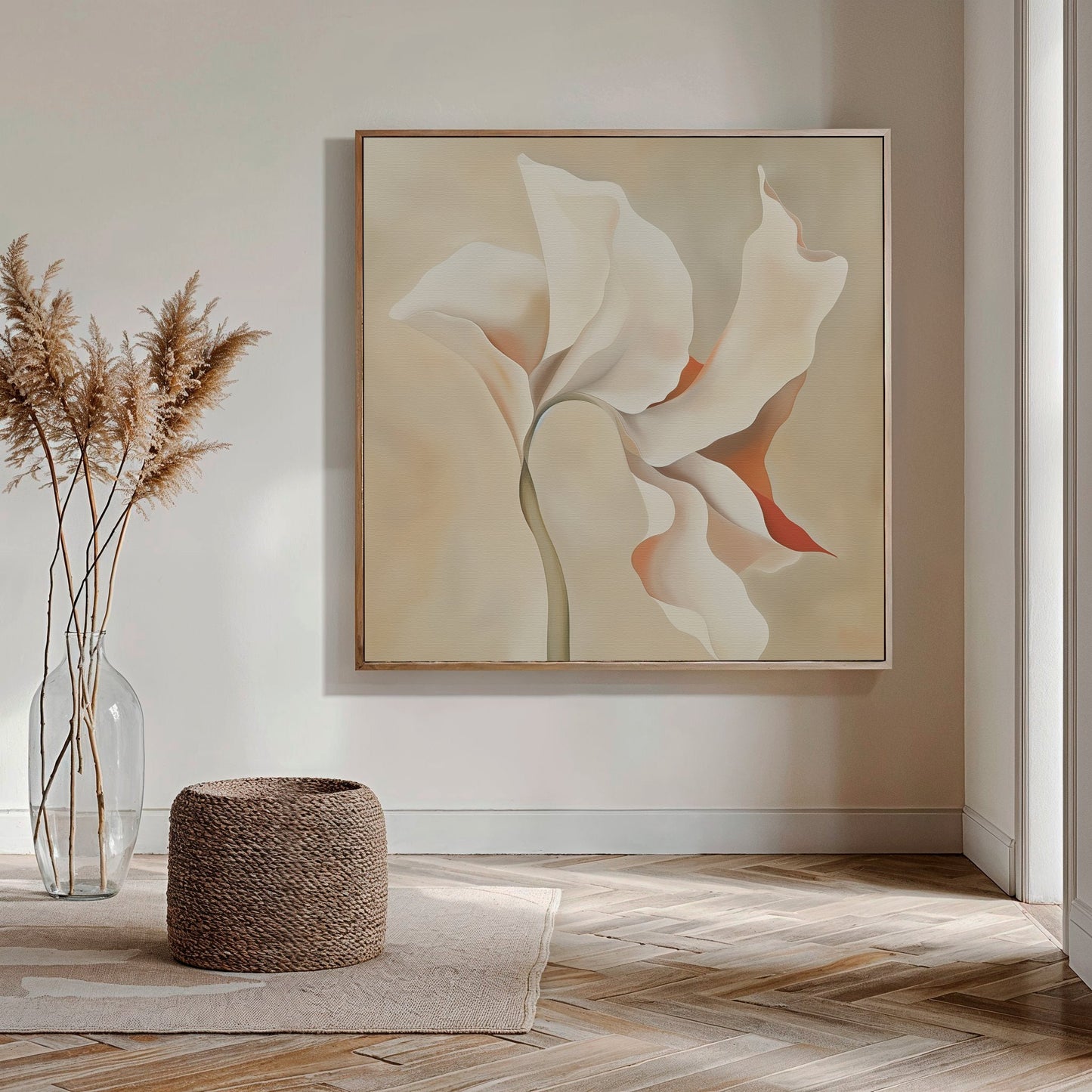 Elegant Abstract Floral Oil Painting for Home Decor and Art Lovers