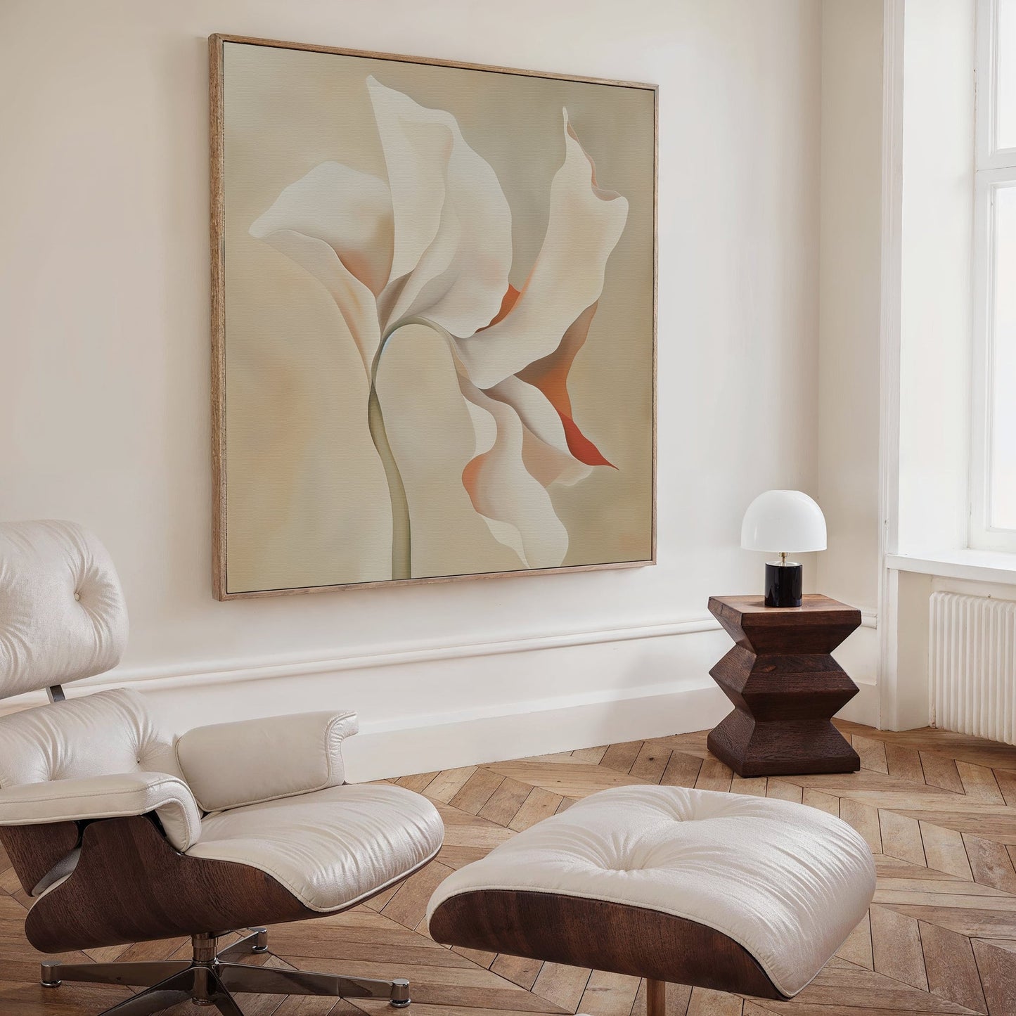 Elegant Abstract Floral Oil Painting for Home Decor and Art Lovers