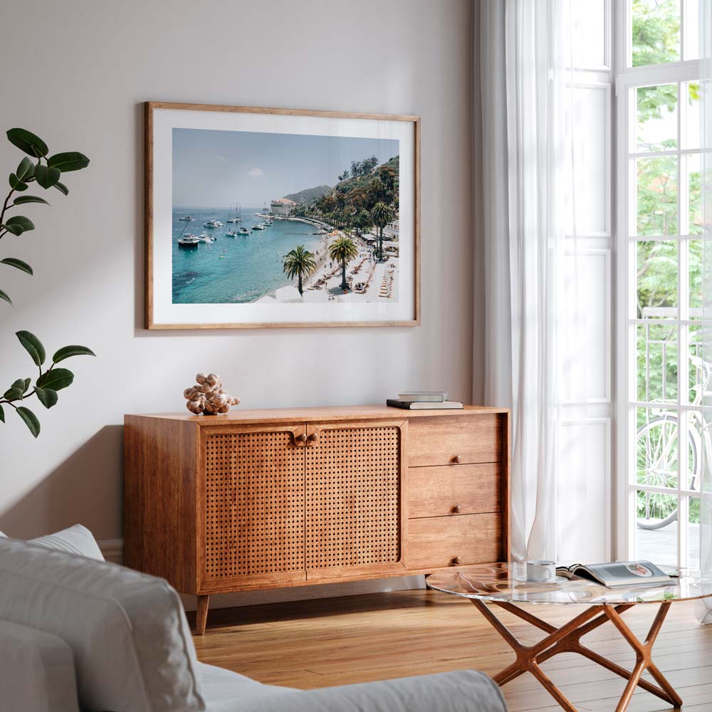 Tranquil Coastal Escape: Serene Beachfront Oil Painting