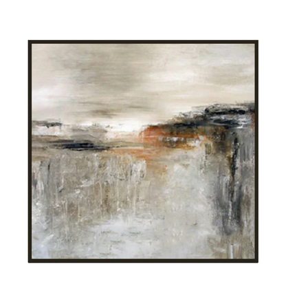 Serene Abstract Desert Landscape Oil Painting for Modern Home Decor